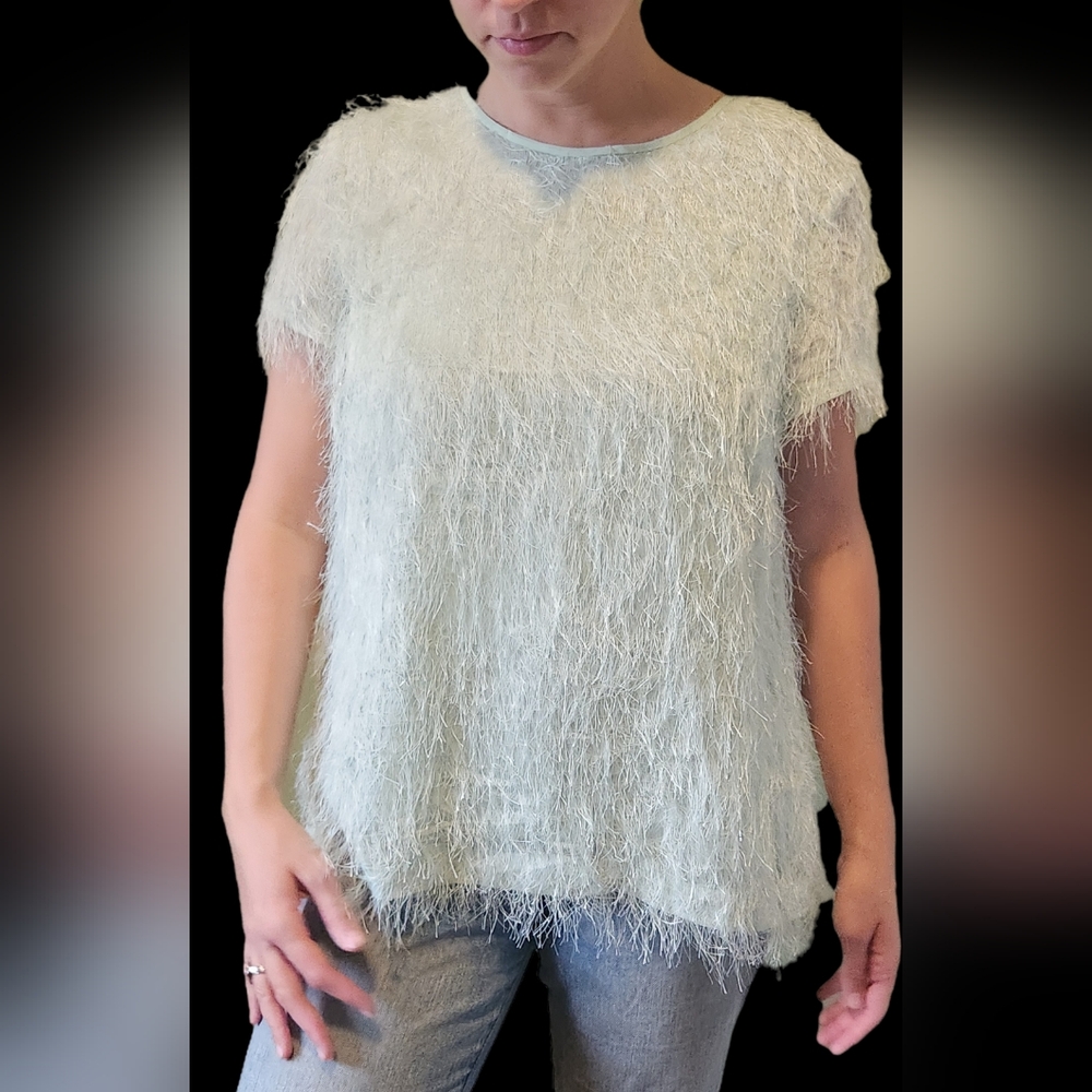 Ann Taylor Textured Blouse Party Top